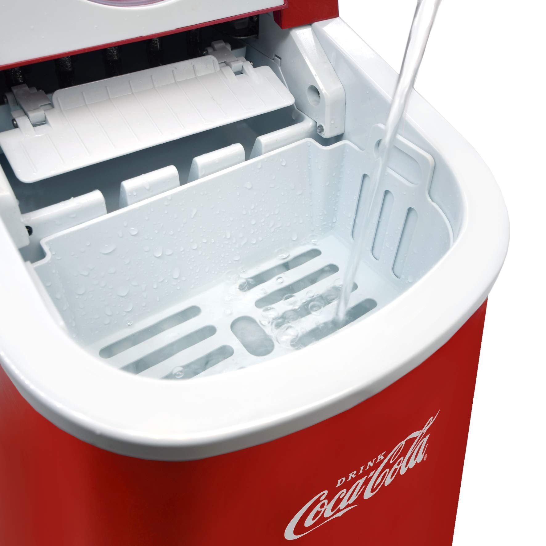 Salco Coca-Cola Eiswürfelmaschine SEB-14CC, Rot, Eiswürfel in 8-13 Minuten