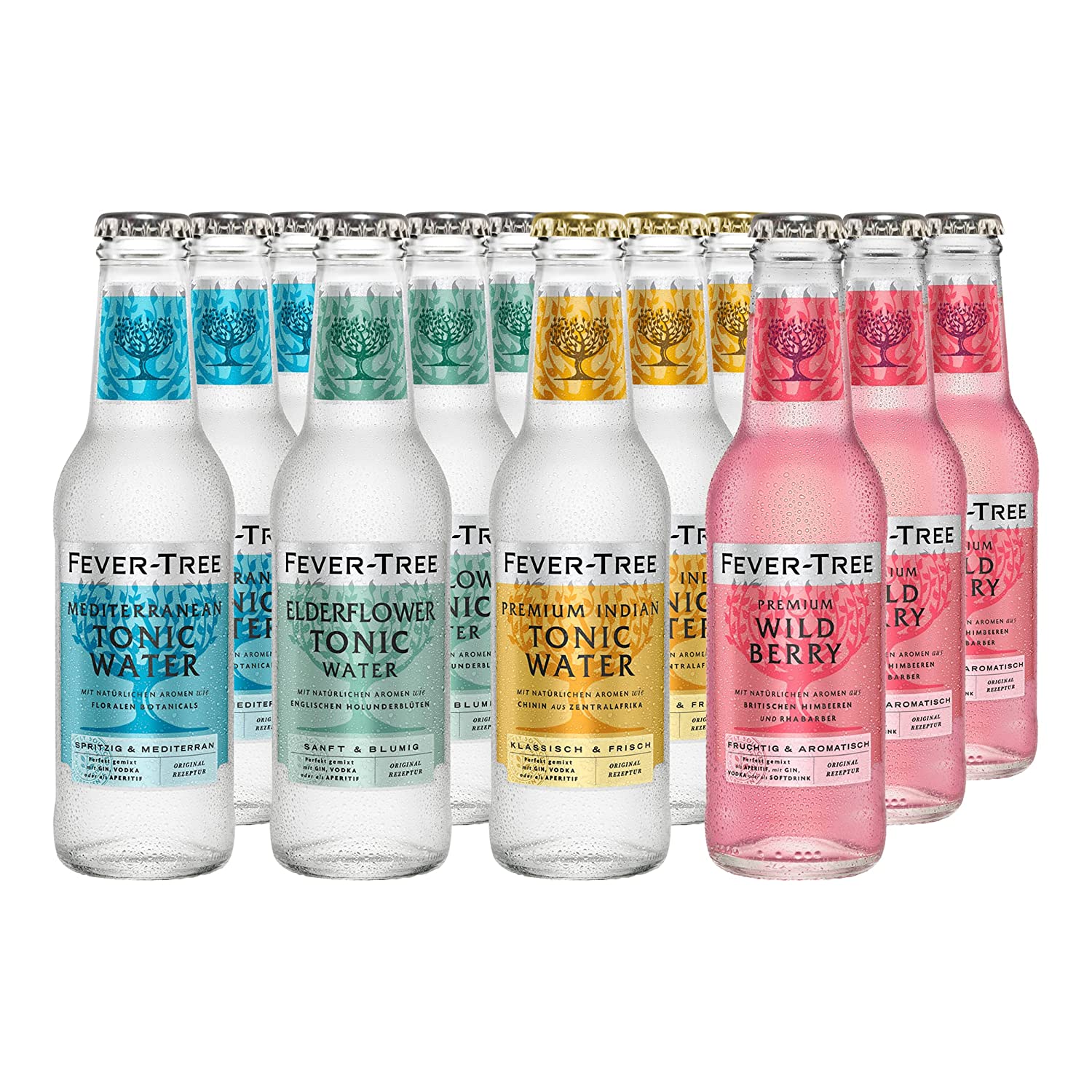 Fever-Tree Set Tonic Water, 3 x Mediterranean, 3 x Premium Indian, 3 x Aromatic, 3 x Elderflower