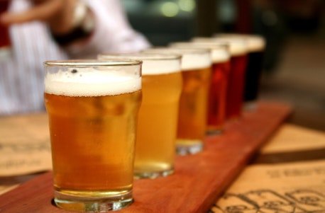 Bier Tasting in München, Bier-Menü mit Bier-Probe